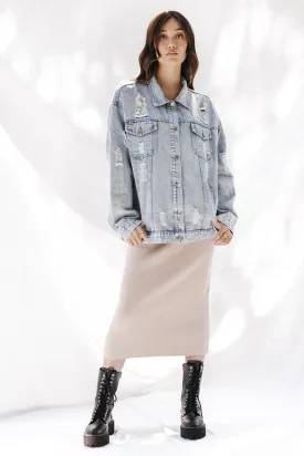 Light Denim Jacket in Blue