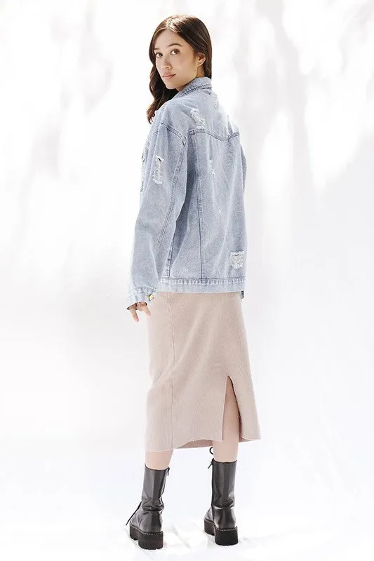 Light Denim Jacket in Blue