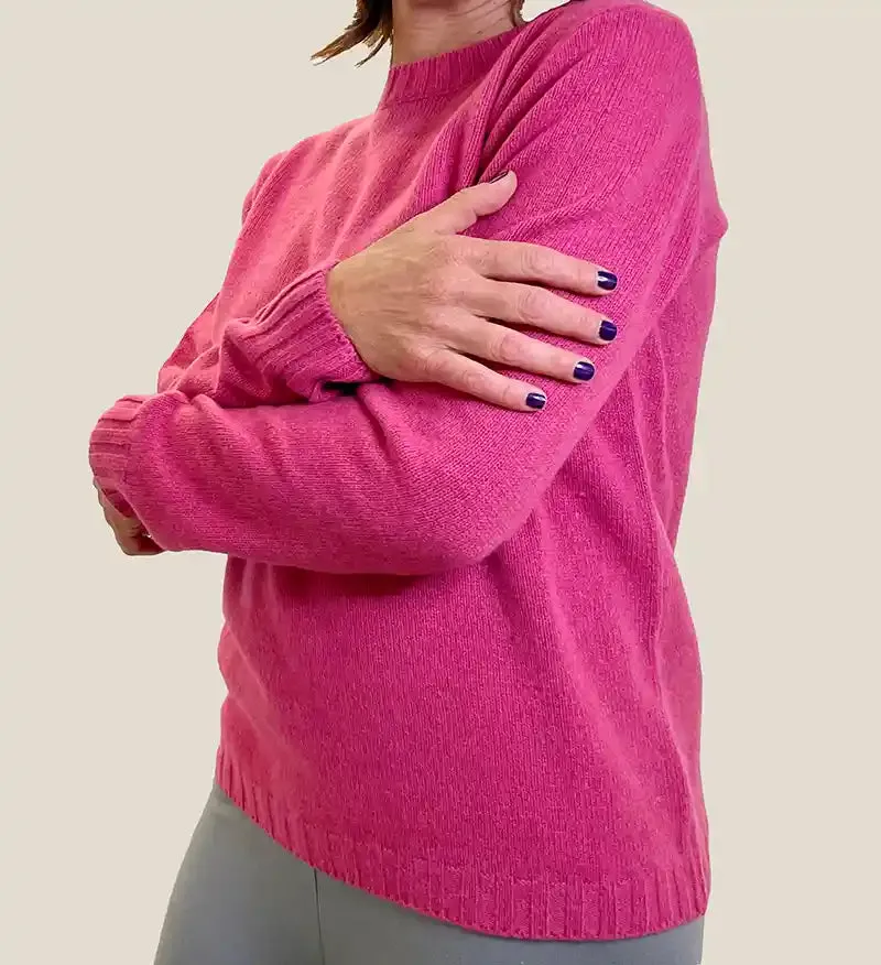Maglione Girocollo - Fucsia
