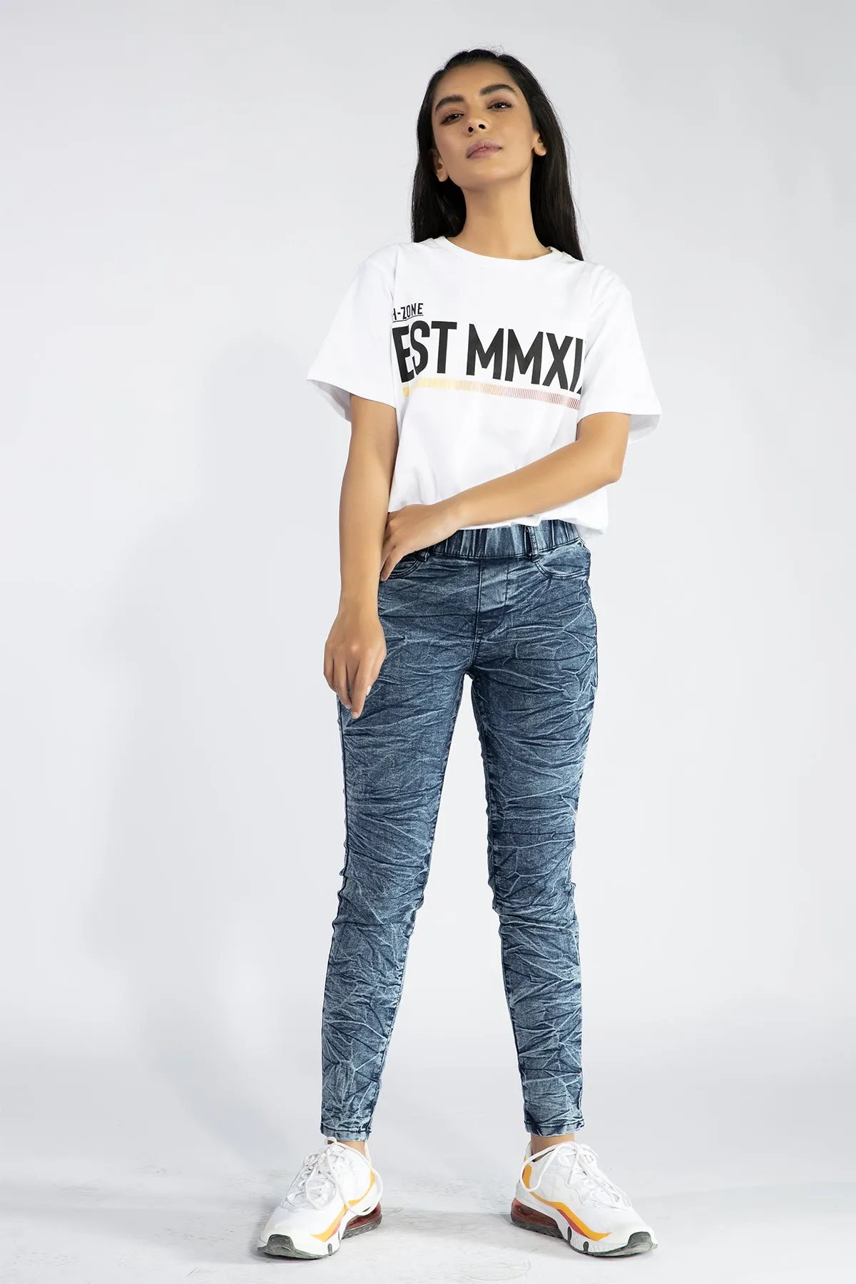 Mid Wash Stretchy Jeggings - W21 - WDJ0007
