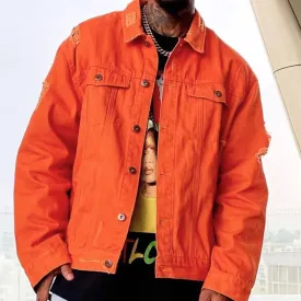 Nova Men Distressed Jean Jacket