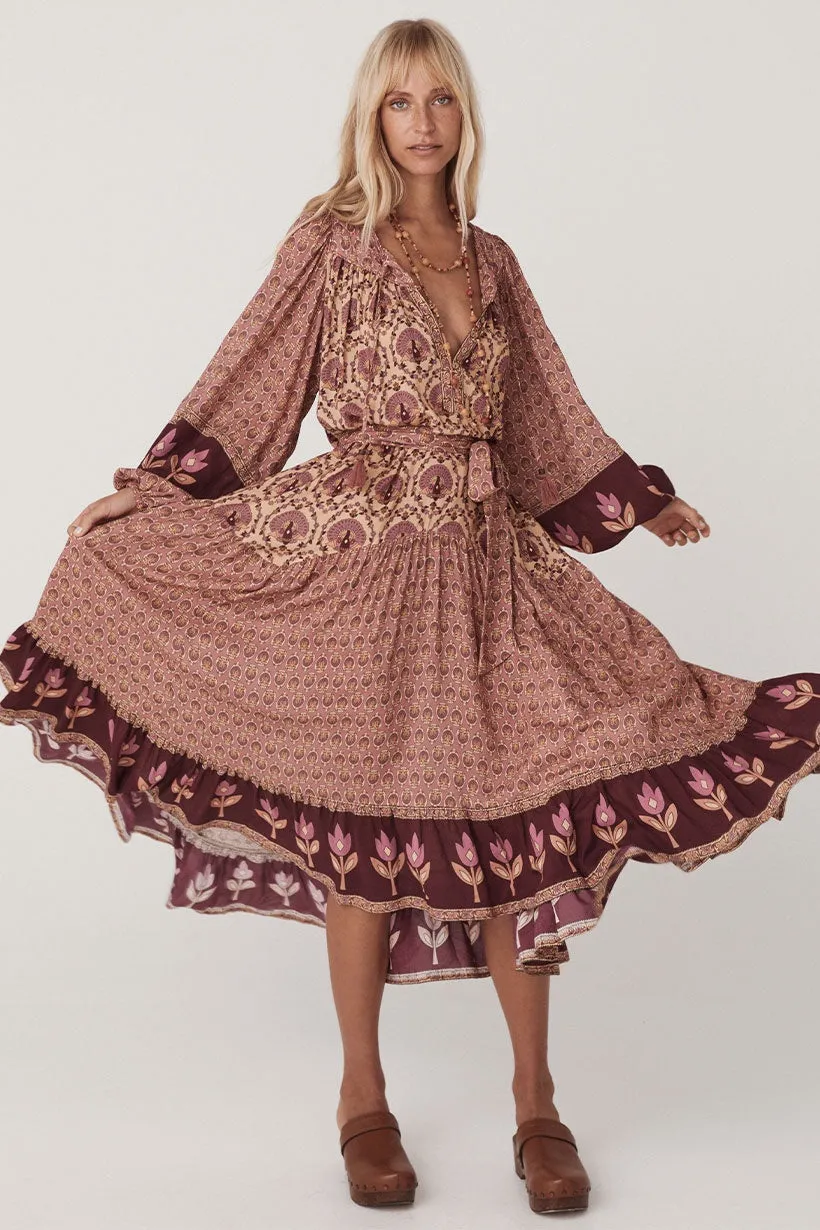 Spell Chateau Boho Gown - Grape