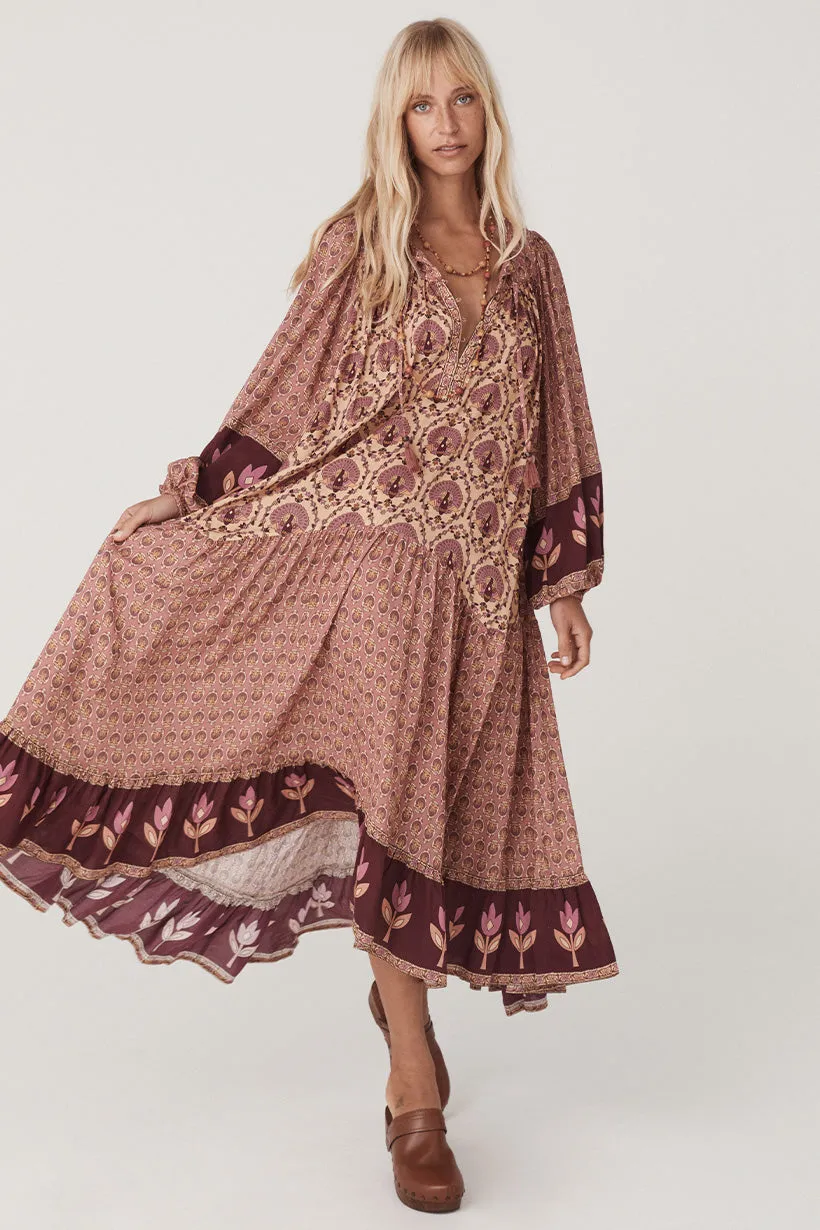 Spell Chateau Boho Gown - Grape