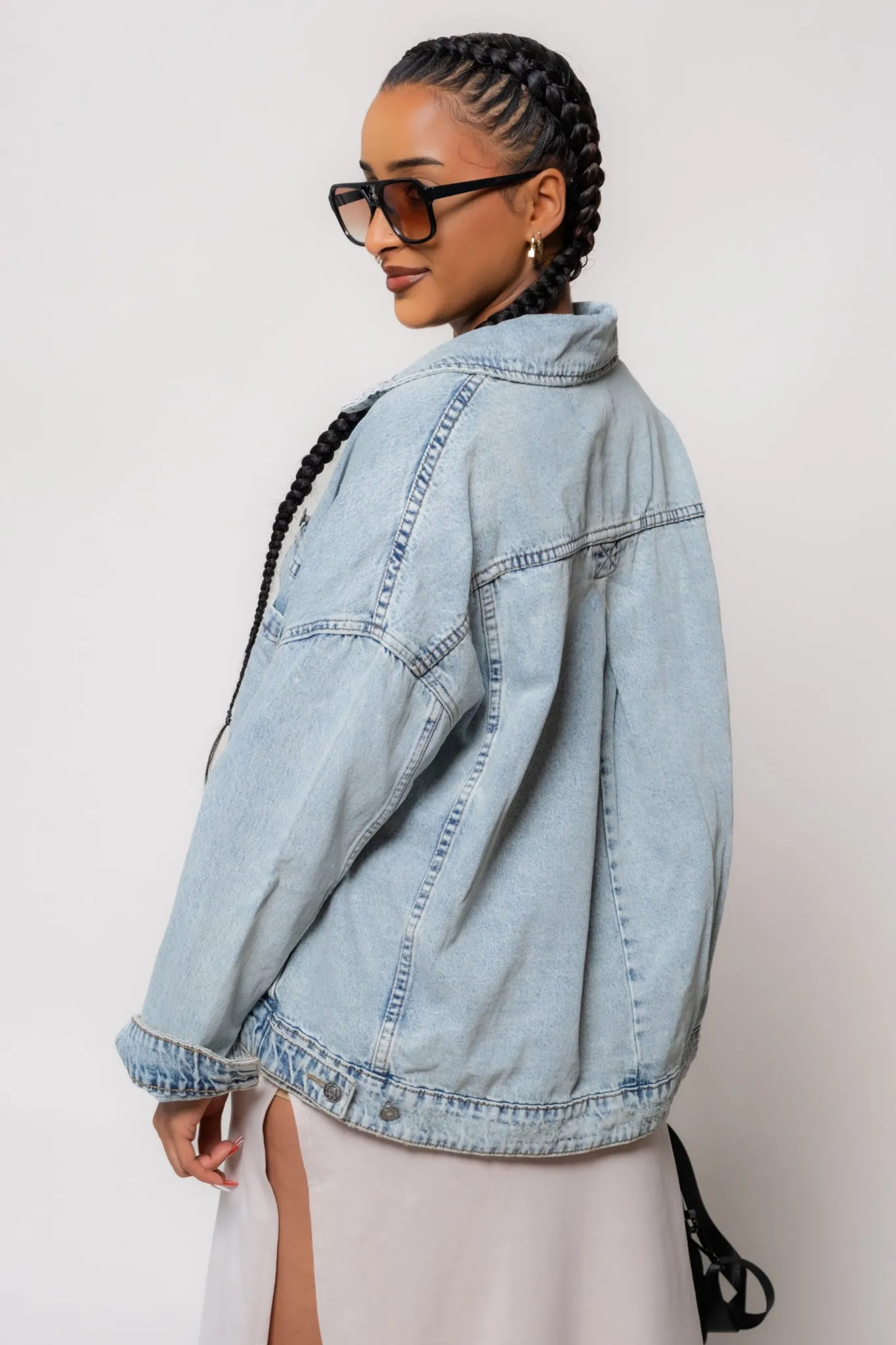 Stonewash Denim Boyfriend Jacket