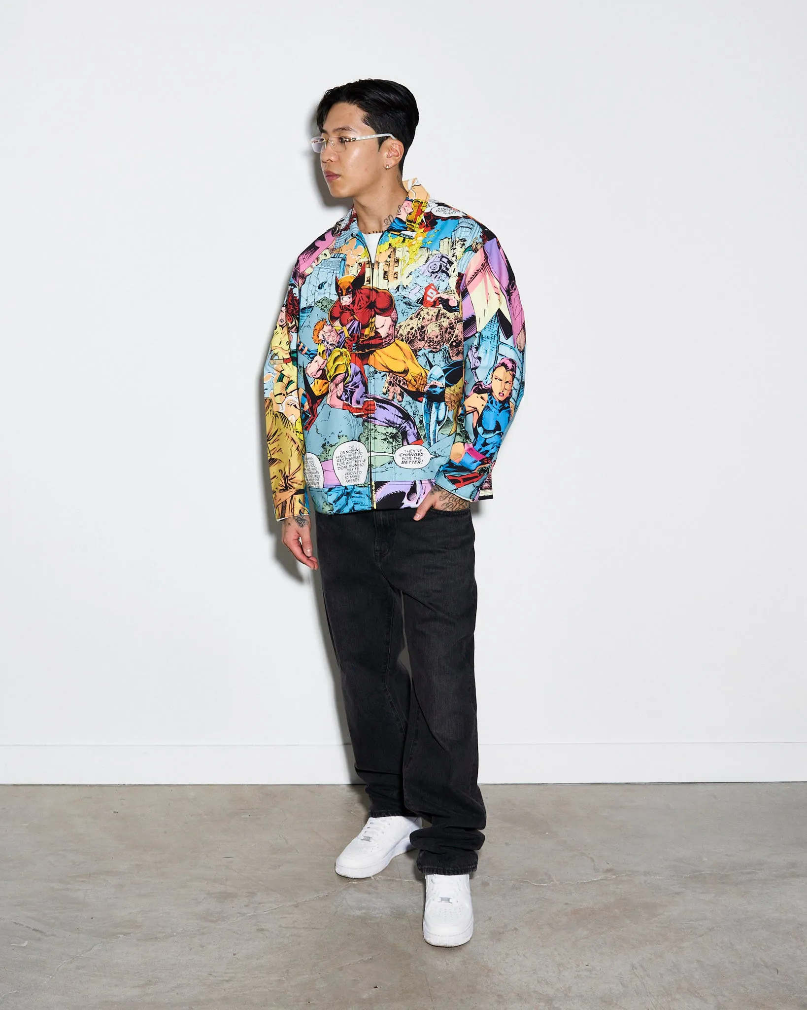 X-Men Magneto Battle Denim Jacket