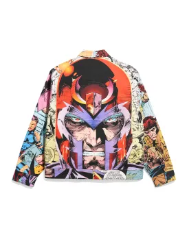 X-Men Magneto Battle Denim Jacket
