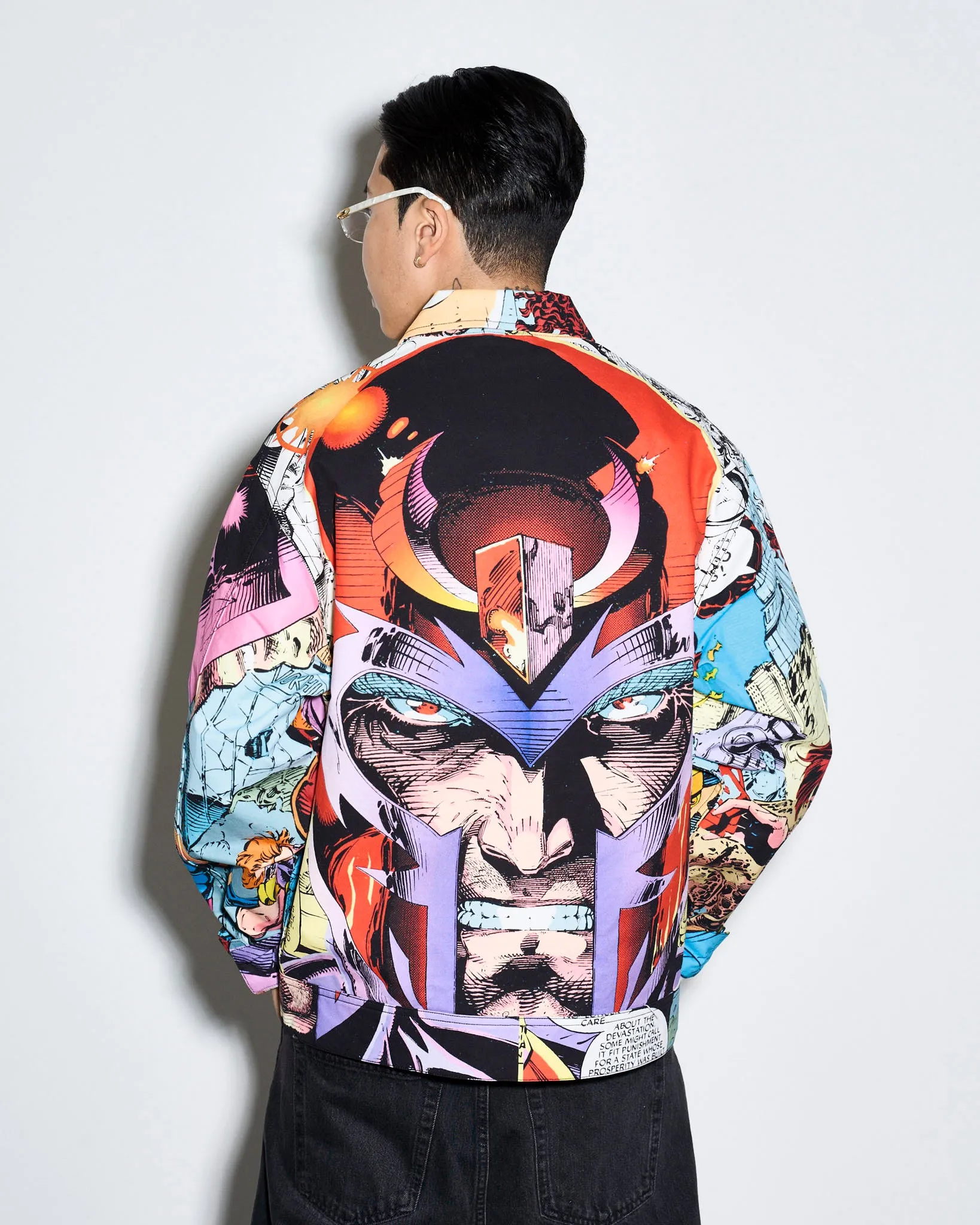 X-Men Magneto Battle Denim Jacket