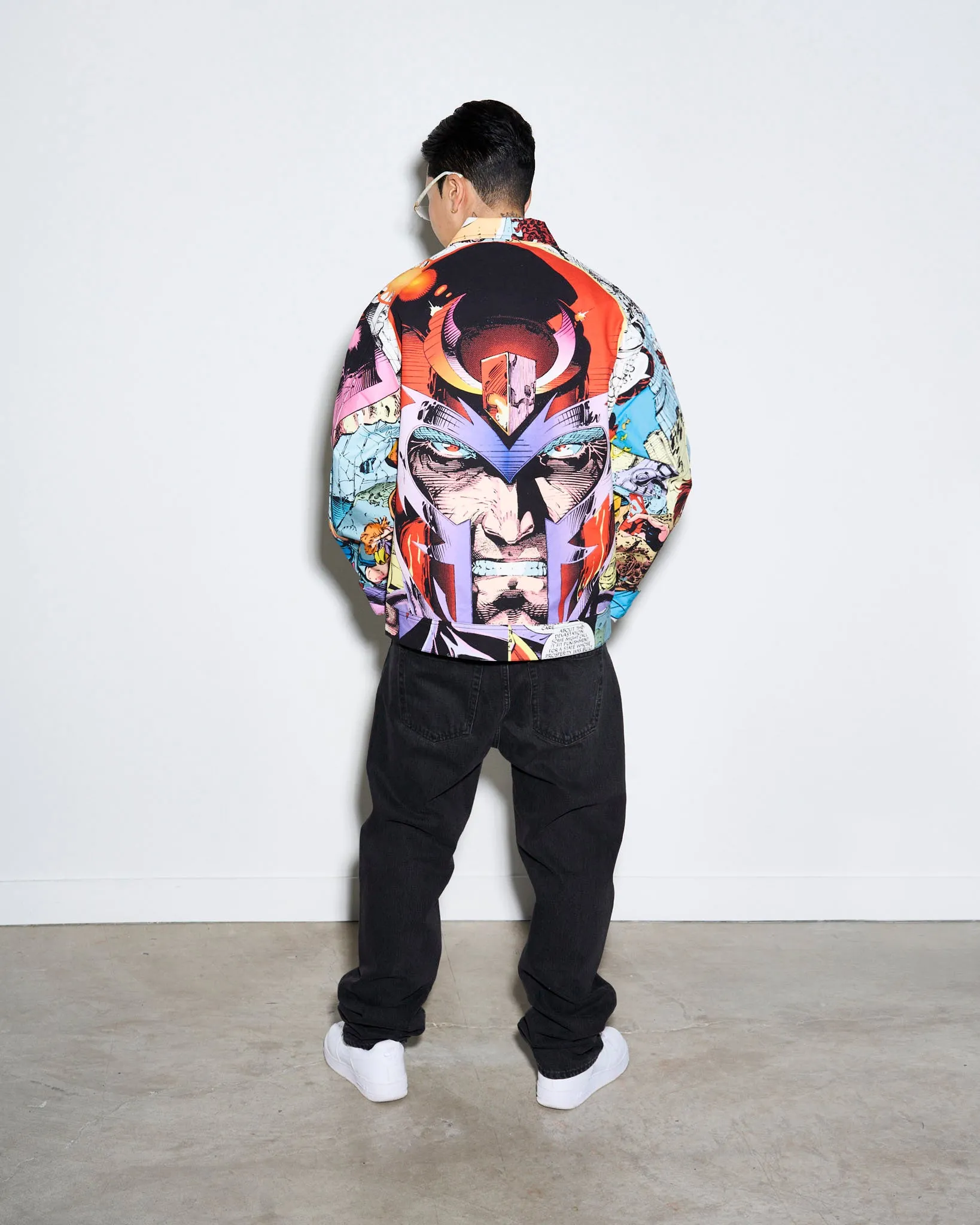 X-Men Magneto Battle Denim Jacket